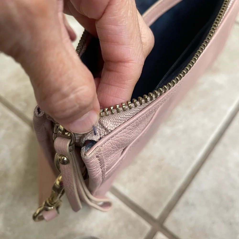 COLE‎ HAAN Shoulder bag Leather PNK CHO11158 pink Smooth Top Zip Pockets